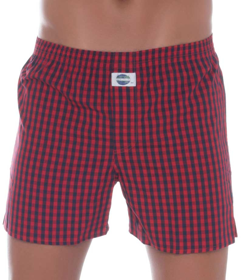 Deal Boxer Check wijd model rood