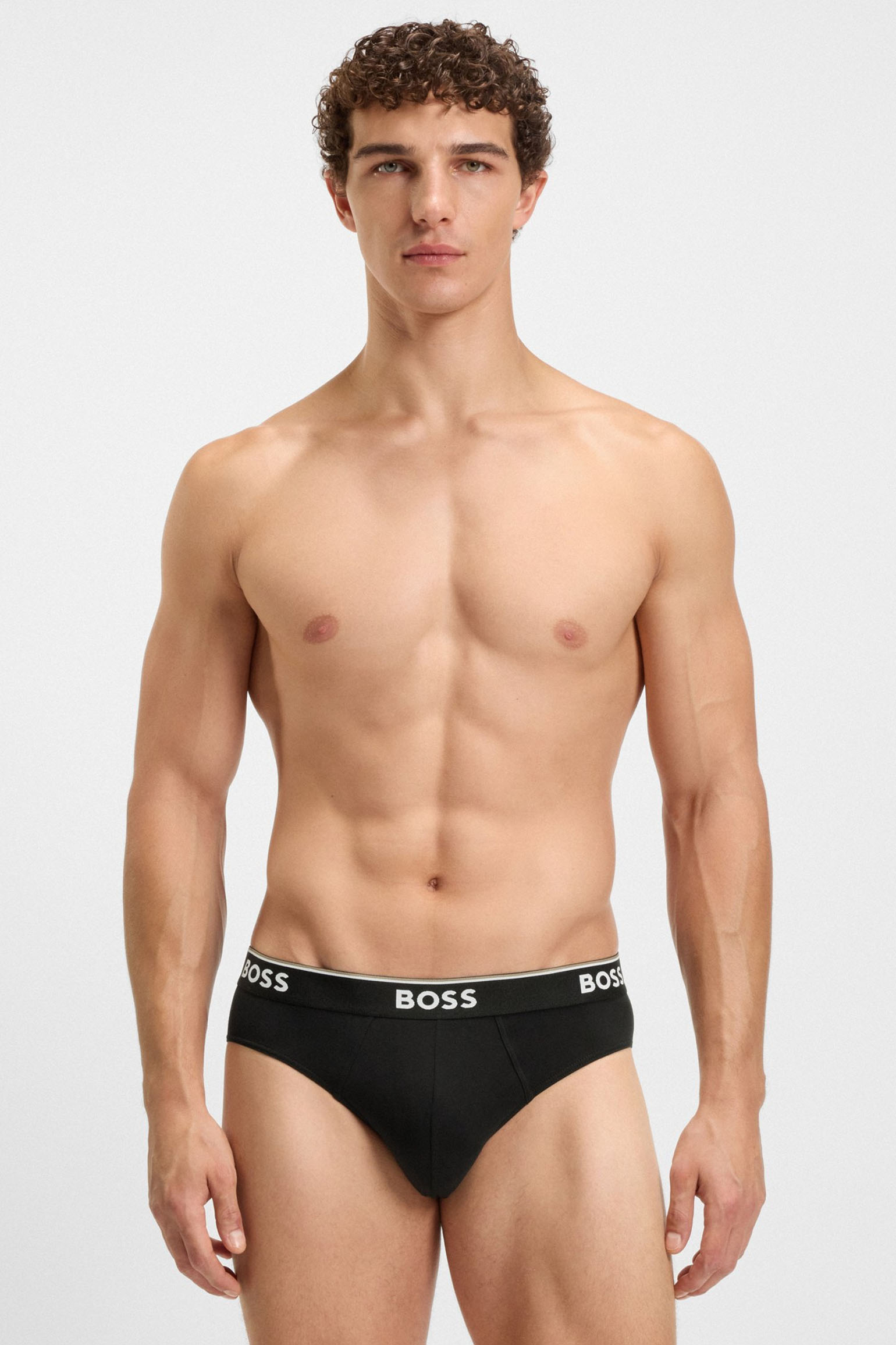 Boss 3-pack slips Power grijs-zwart