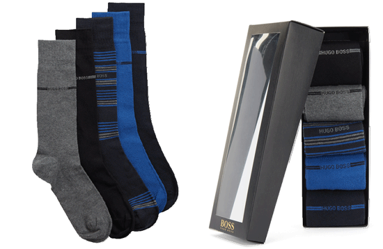Hugo Boss 5 paar sokken met giftbox