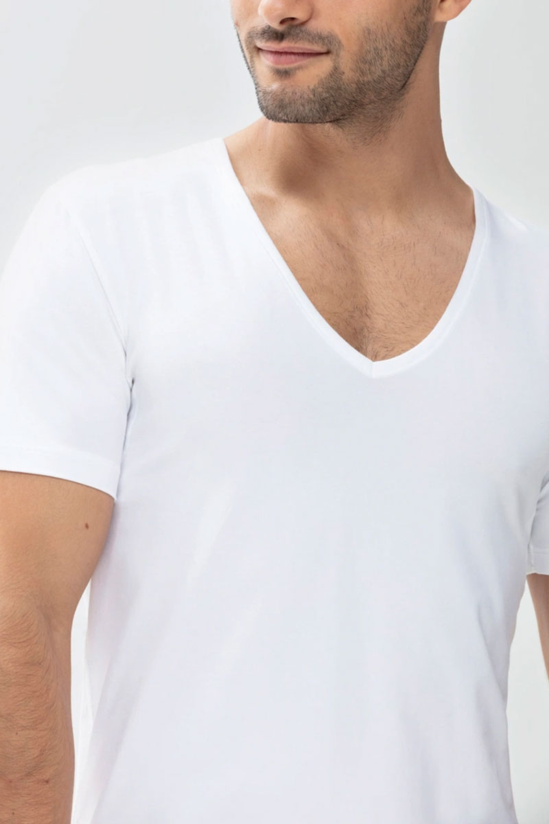 Mey dry cotton functional T-shirt V-hals wit