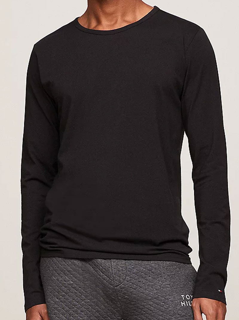 Tommy Hilfiger 3-pack T-shirts lange mouw zwart