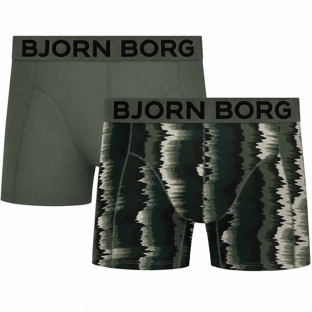 Bjorn Borg Boxershorts Organic cotton 2-pack groen/print