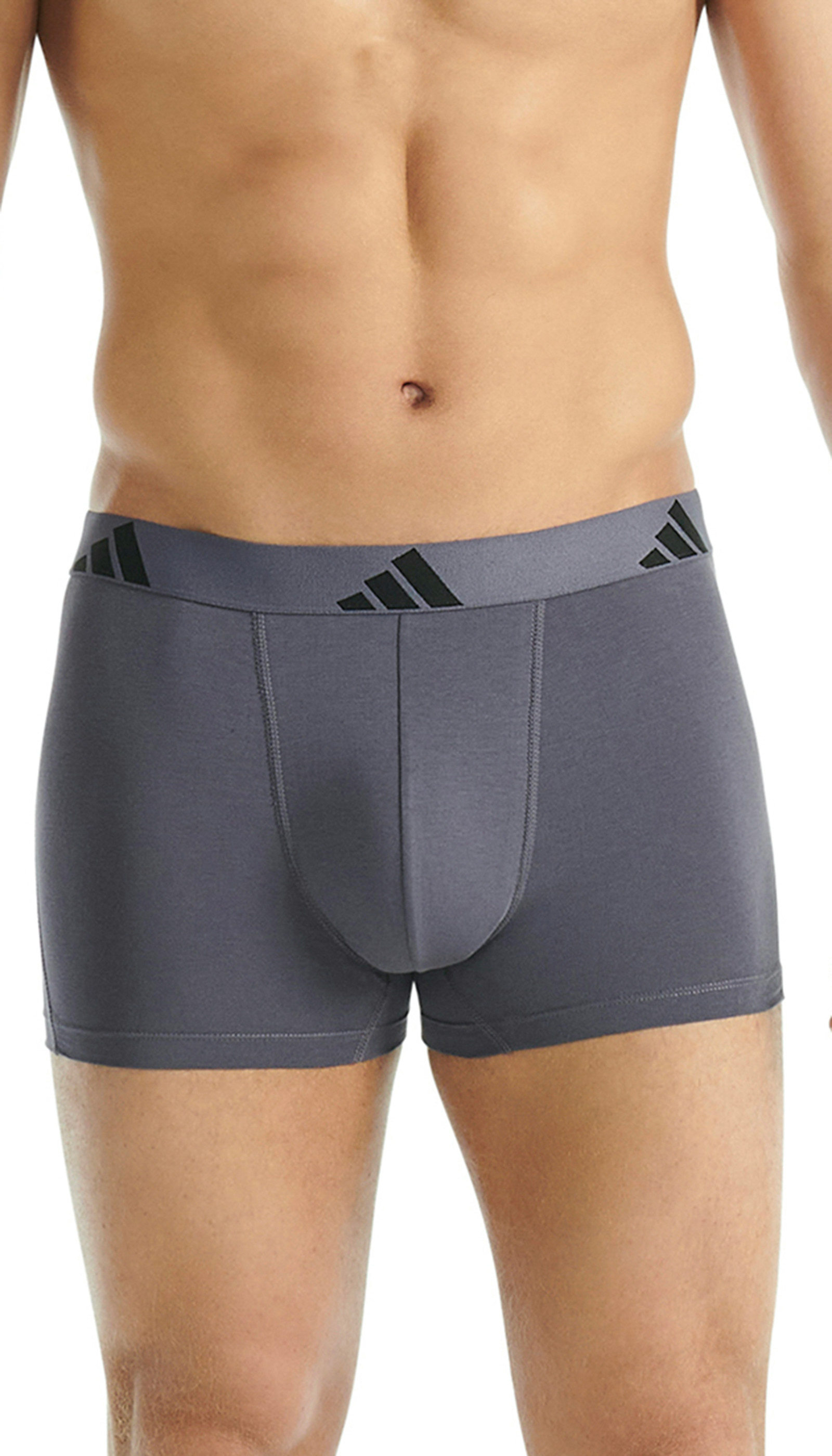 Adidas boxershorts Flex cotton 3-pack beige blauw zwart