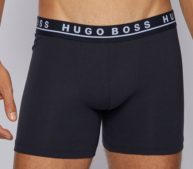 Hugo Boss boxershorts 3-pack blauw voorkant 3