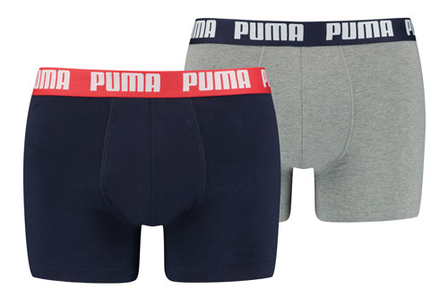 Puma boxershorts blauw-grijs 2-pack