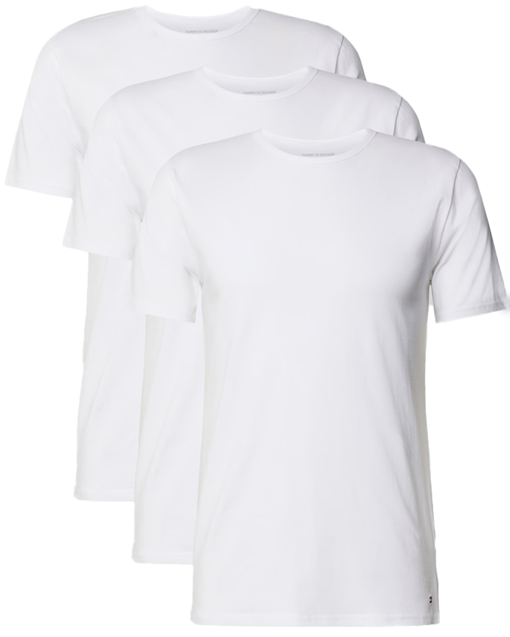 Tommy Hilfiger T-shirts O-hals stretch 3-pack wit