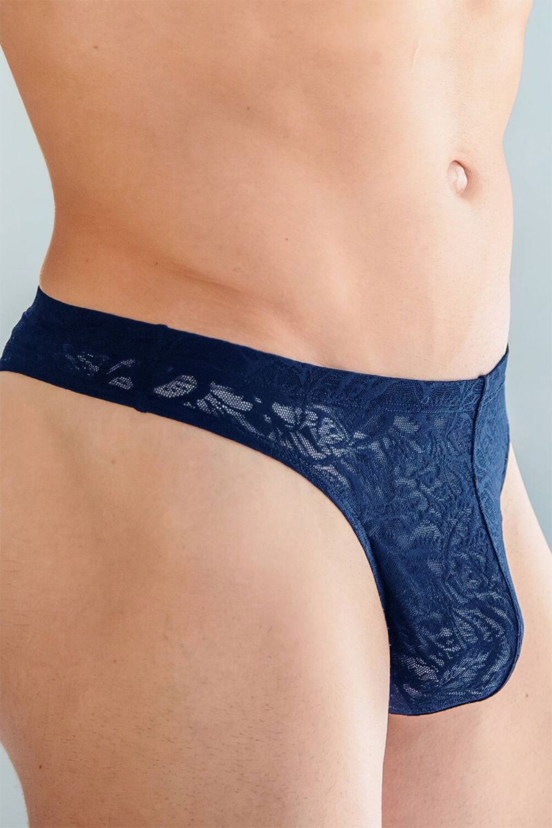 Hom Temptation string Free cut lace blauw