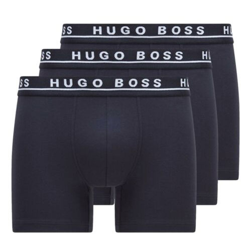 Hugo Boss Boxershort cotton stretch 3-pack donkerblauw
