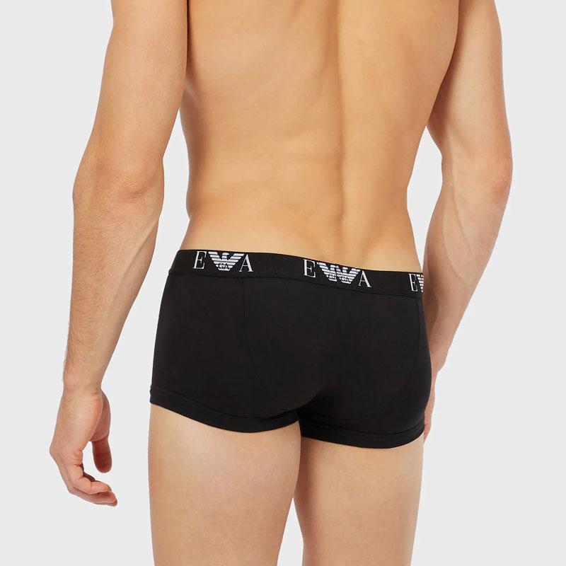 Armani Monogram shorts 3-pack zwart achter