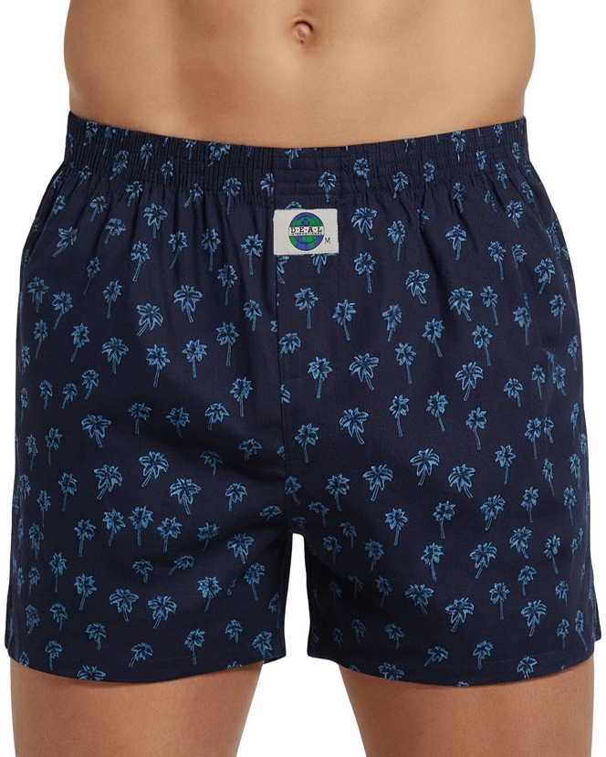 Deal Boxer donkerblauw met Palm printje