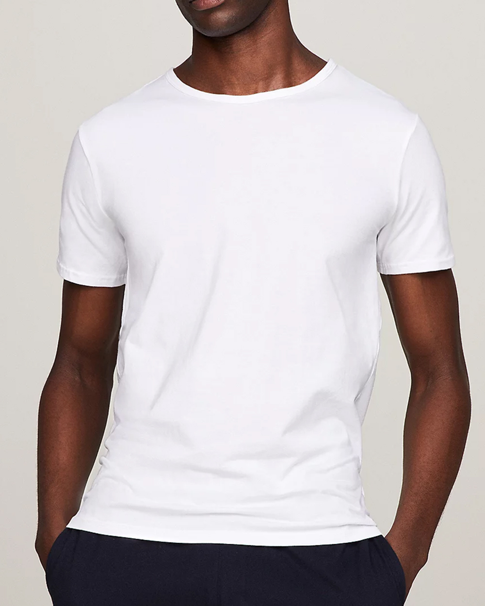 Tommy Hilfiger T-shirts O-hals stretch 3-pack grijs-wit-zwart