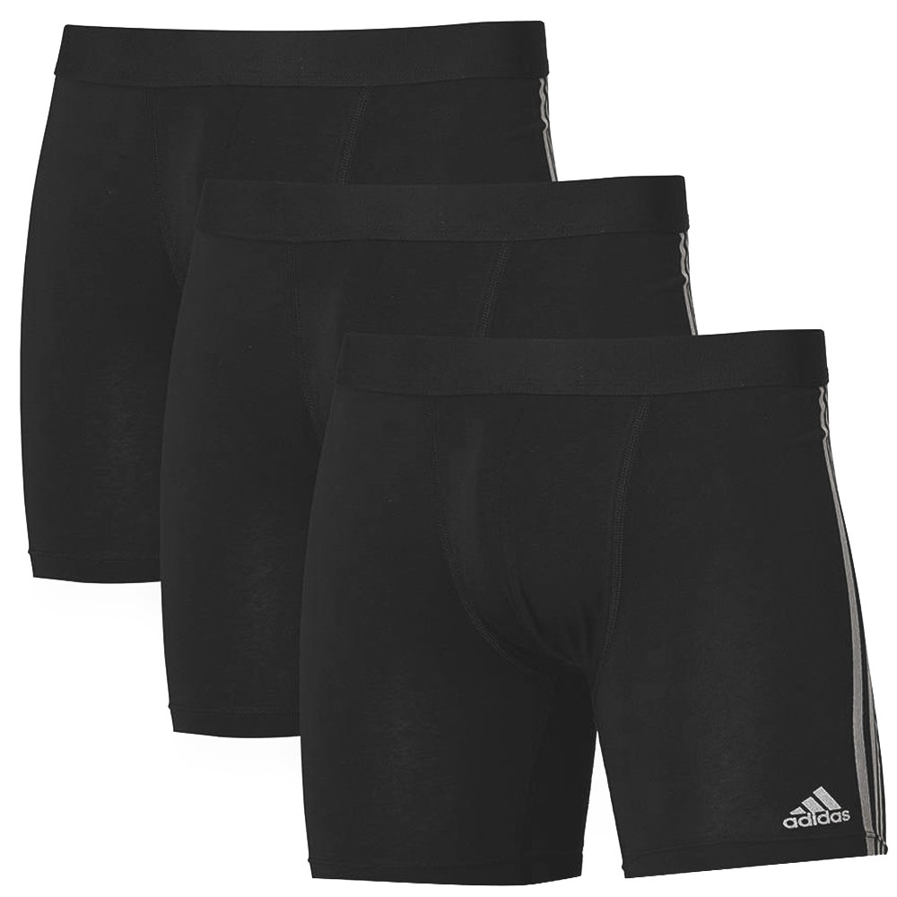 Adidas boxershorts 3-pack stripes zwart