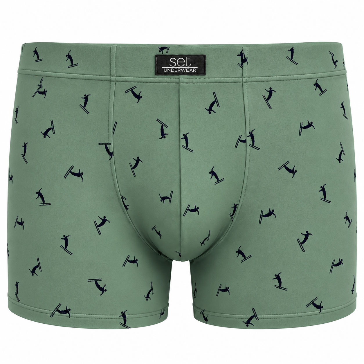 Set Boxershort Ski microfiber groen