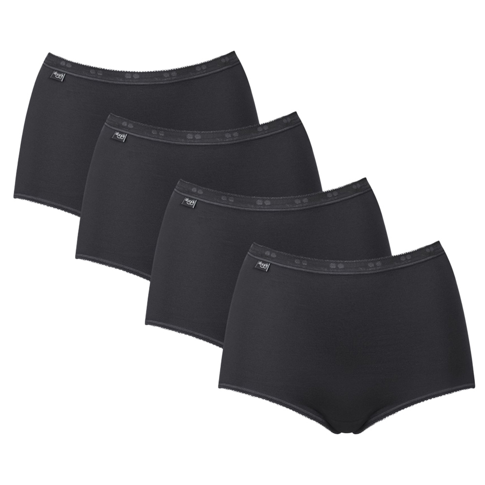 Sloggi Basic+ Maxi slip zwart actie pack = 3+1