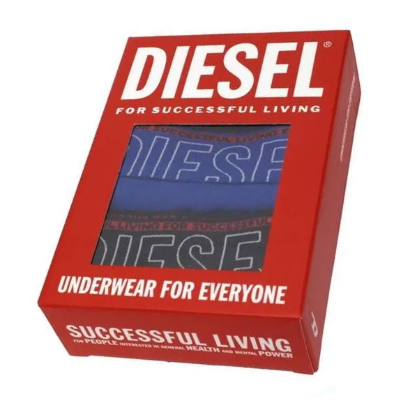 Diesel Boxershorts Damien 3-pack blauw-zwart-rood