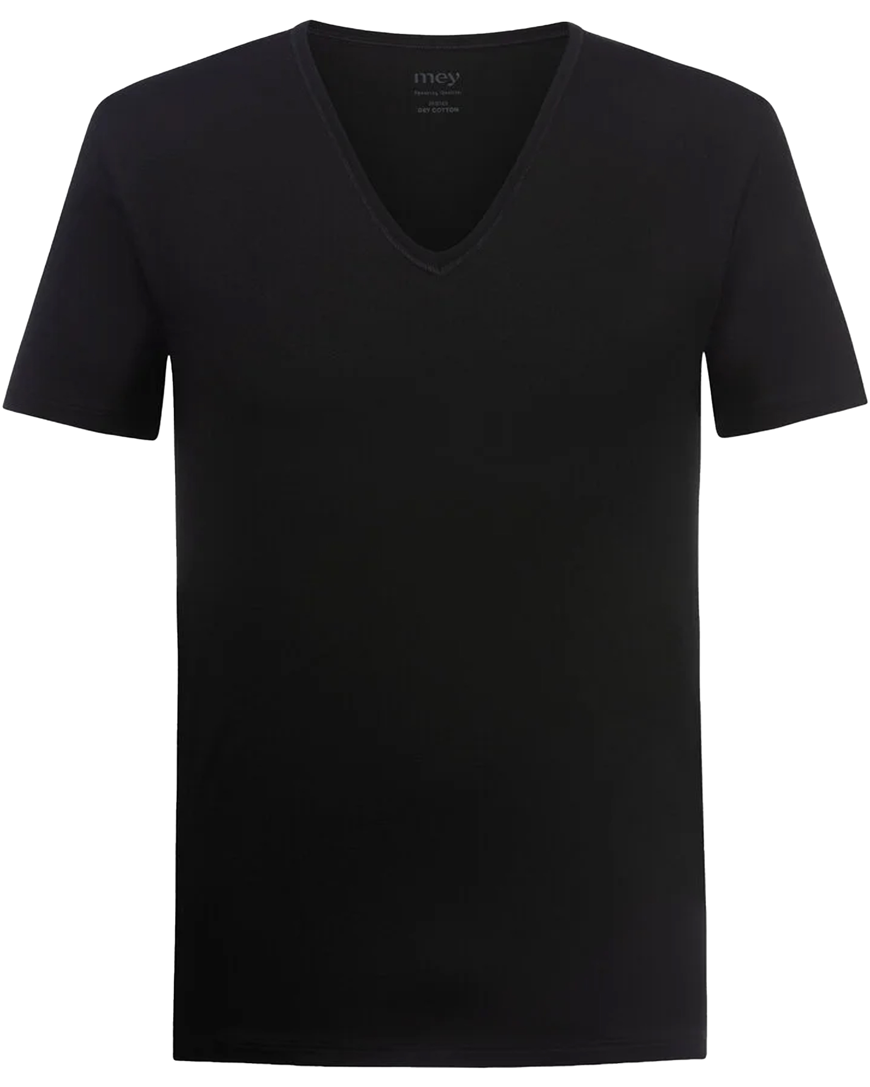 Mey dry cotton T-shirt V-hals zwart