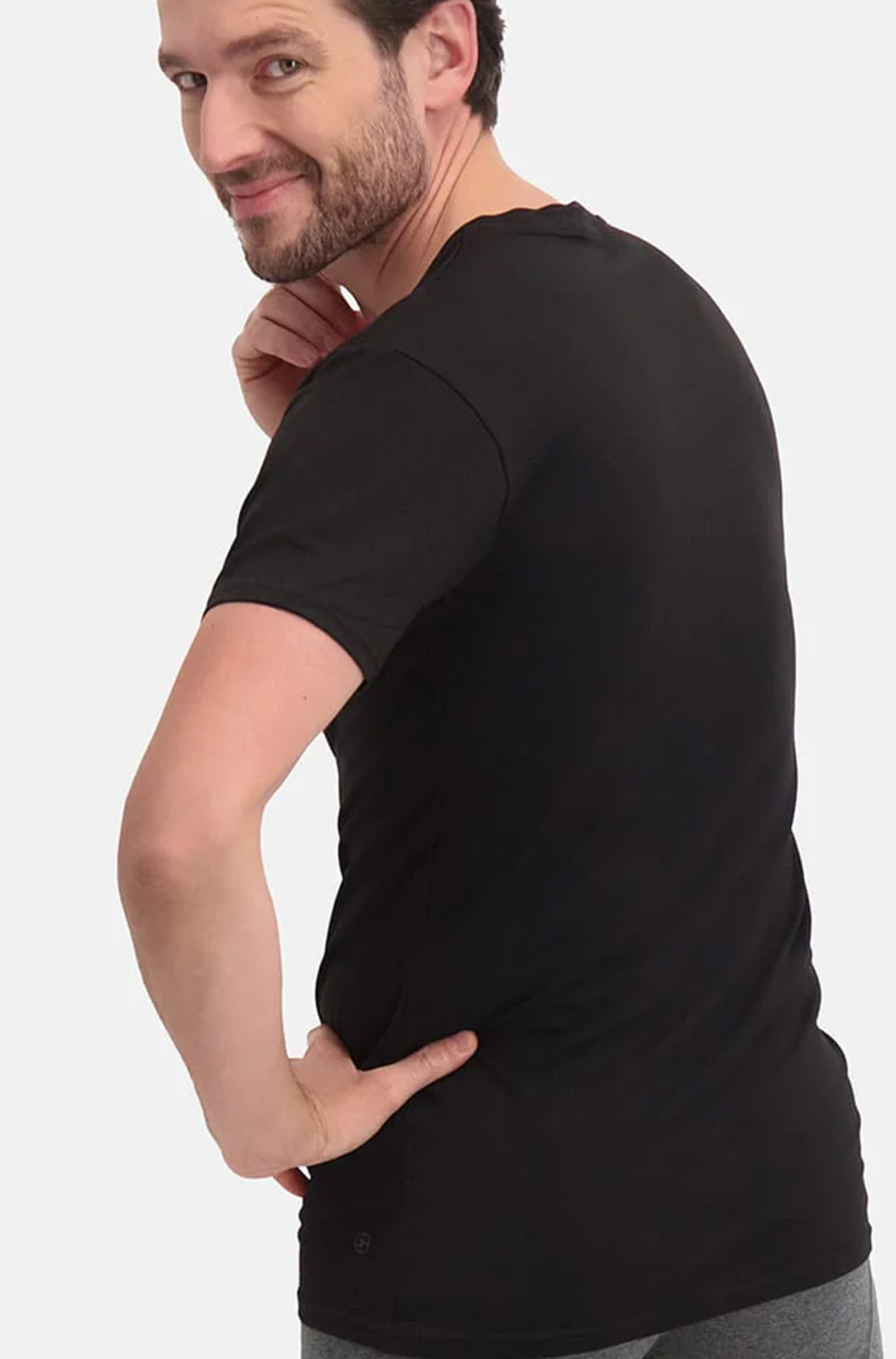 Bamboo basics T-shirts Velo 2-pack zwart