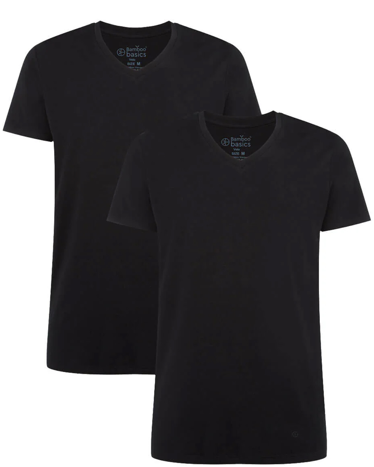 Bamboo basics T-shirts Velo 2-pack zwart