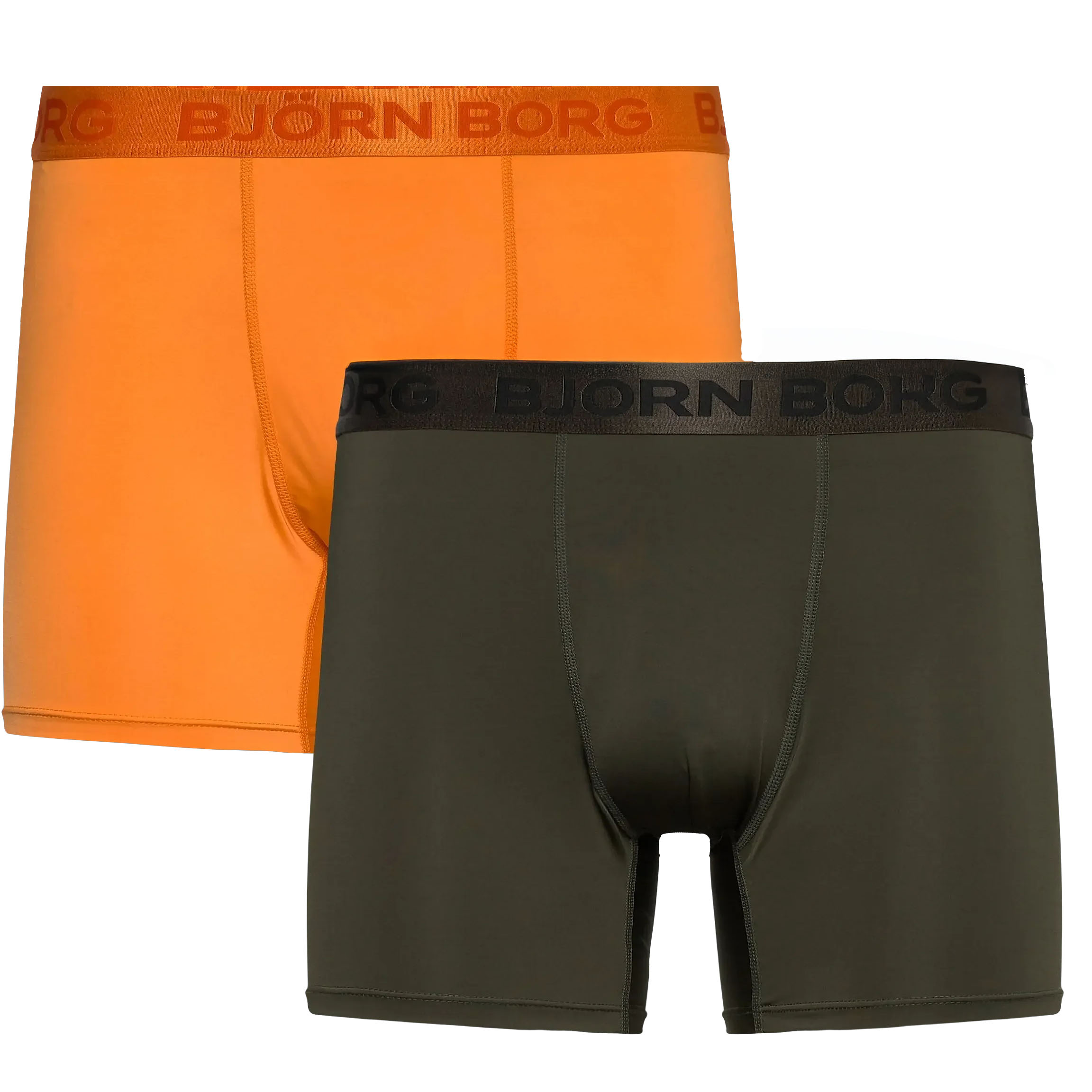 Bjorn Borg Boxershorts sports microfiber 2-pack oranje - blauw