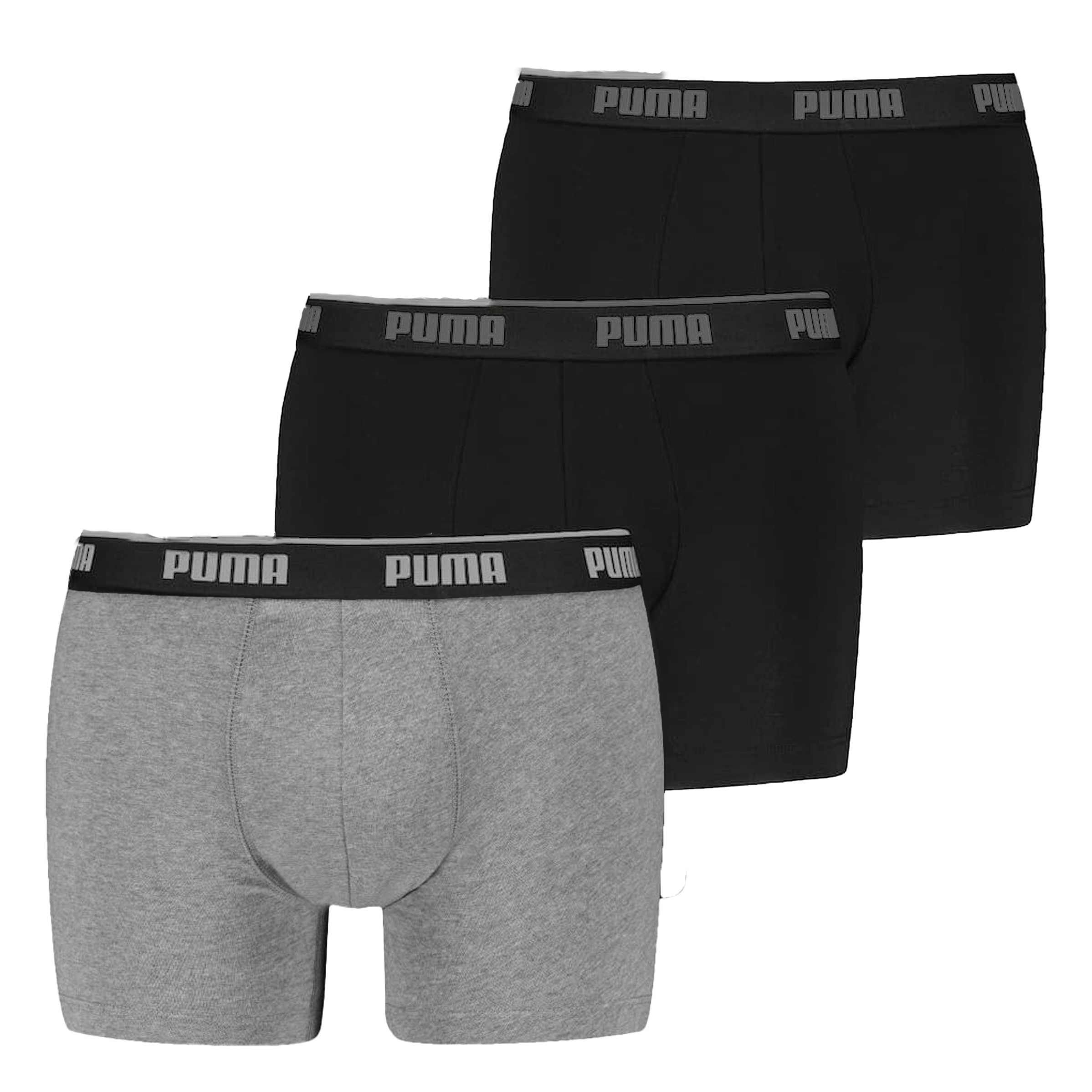 Puma Boxershorts 3-pack Comfort stretch grijs