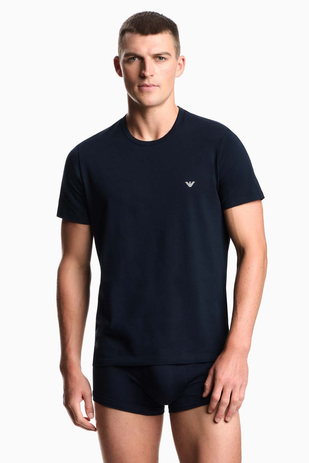 Armani T-shirts met ronde hals 2-pack blauw