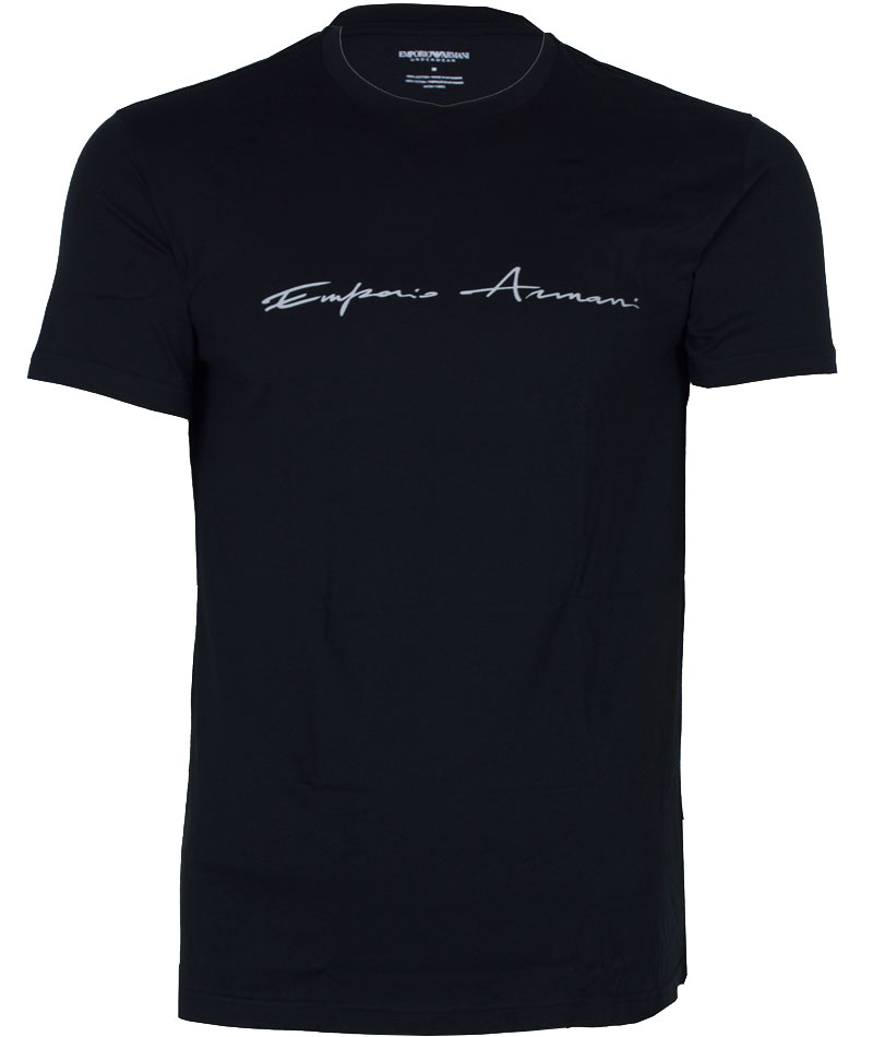 Armani T-shirt zwart Signature