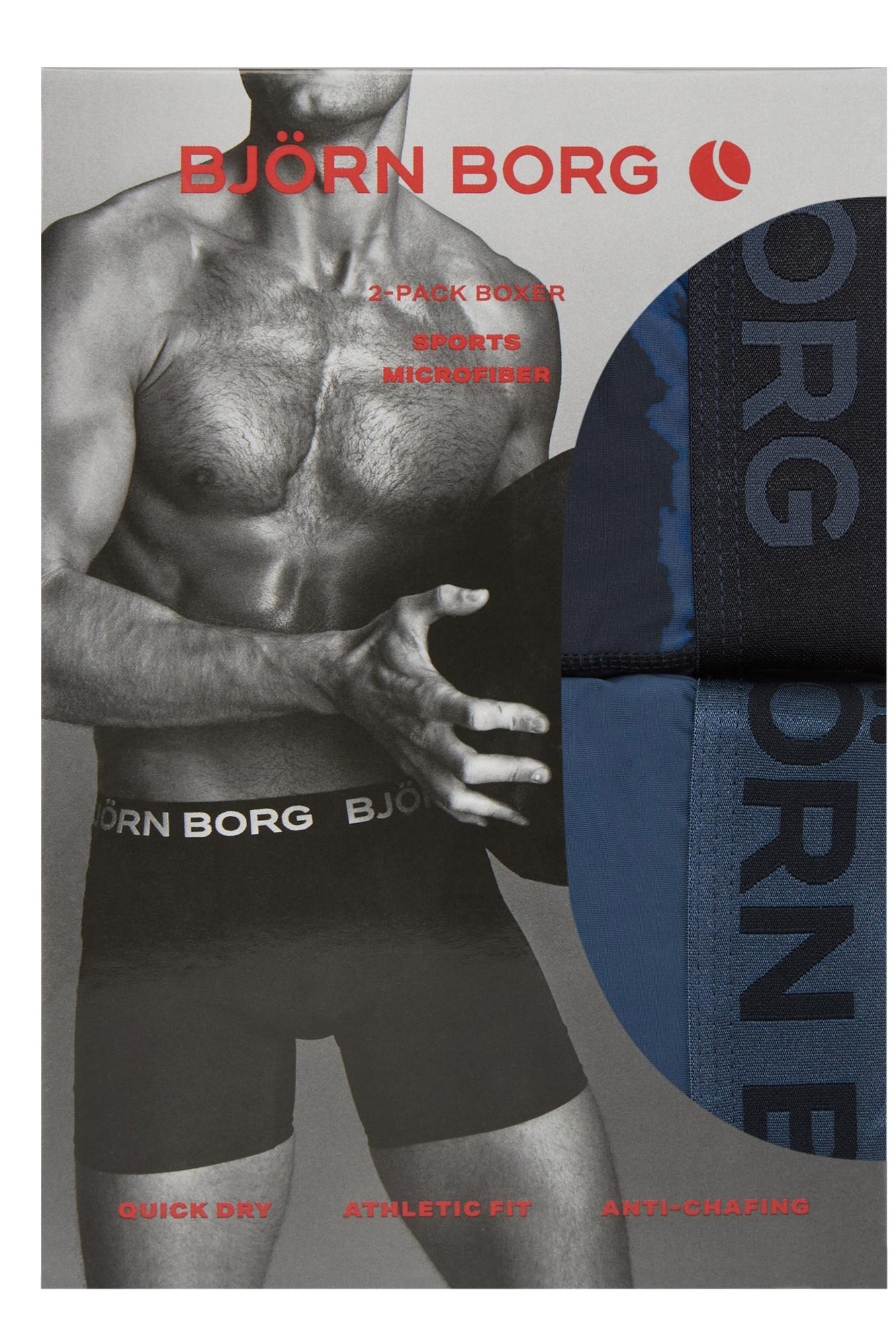 Bjorn Borg Boxershorts sports microfiber 2-pack blauw