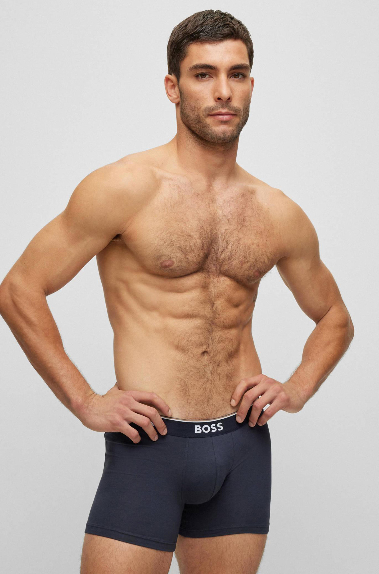 Boss boxershorts Power 3-Pack antraciet-grijs-zwart