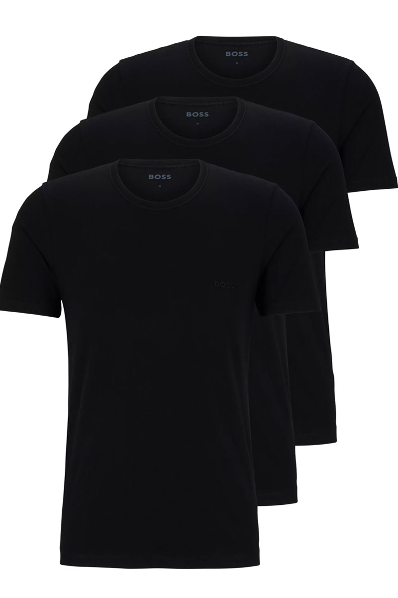 Hugo Boss T-shirt O-hals Classic 3-pack zwart