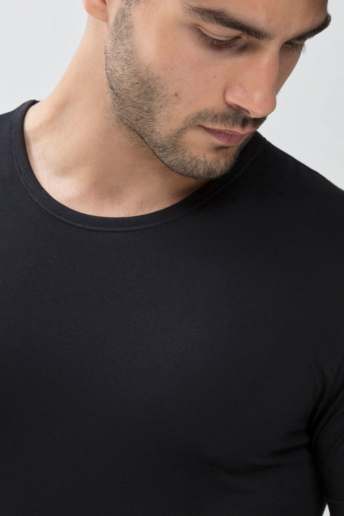 Mey T-shirt dry cotton ronde hals zwart