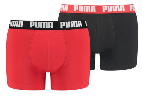 Puma boxershorts rood-zwart -2pack