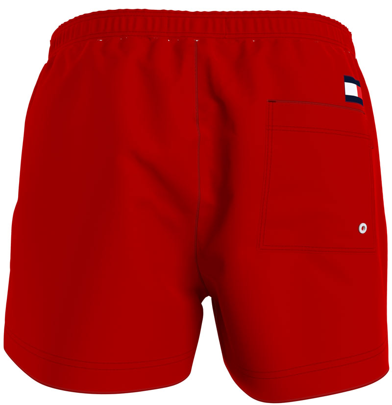 Tommy Hilfiger zwemshort medium drawstring rood achterkant