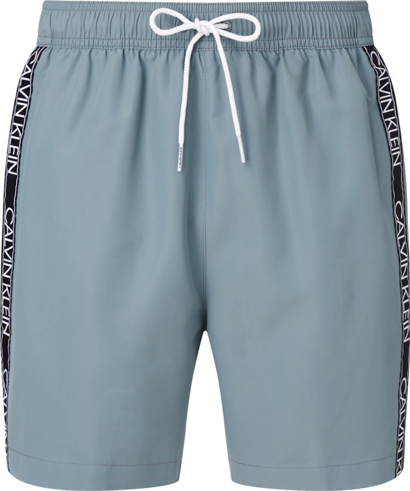 Calvin Klein zwemshort medium drawstring grijs voorkant