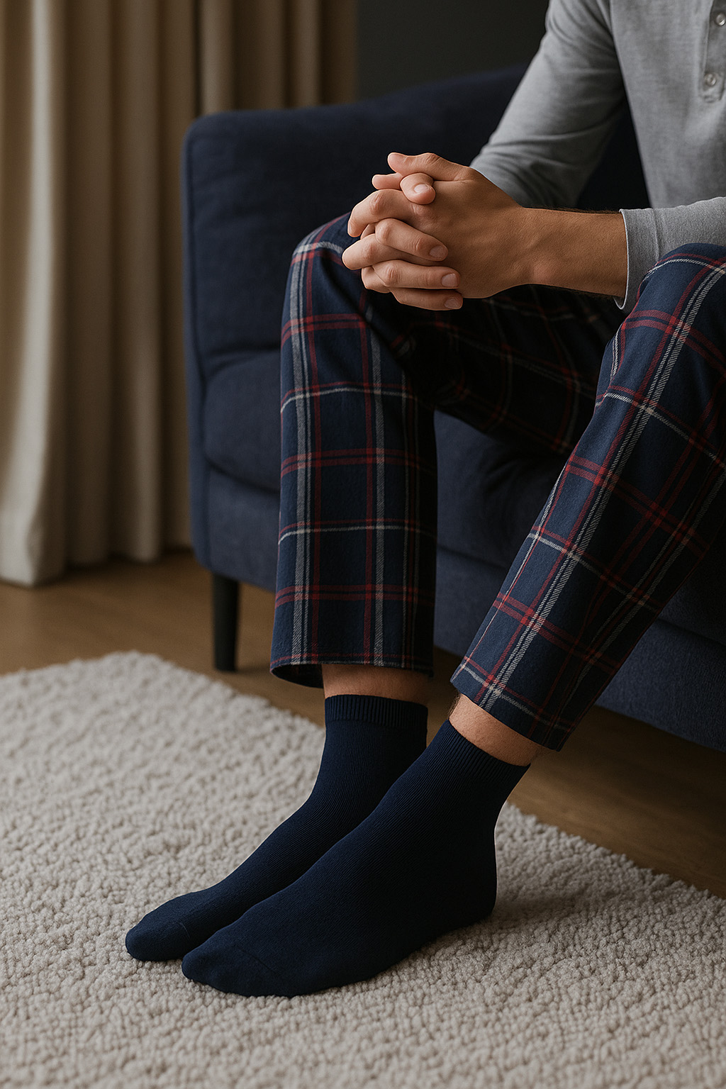 Onderbox herensokken soft cotton 6-paar blauw