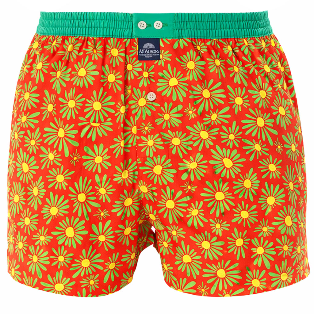 Mc Alson boxer oranje met madeliefjes print   