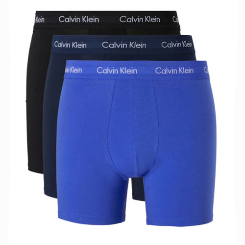 Calvin Klein boxershorts long 3-pack blauw