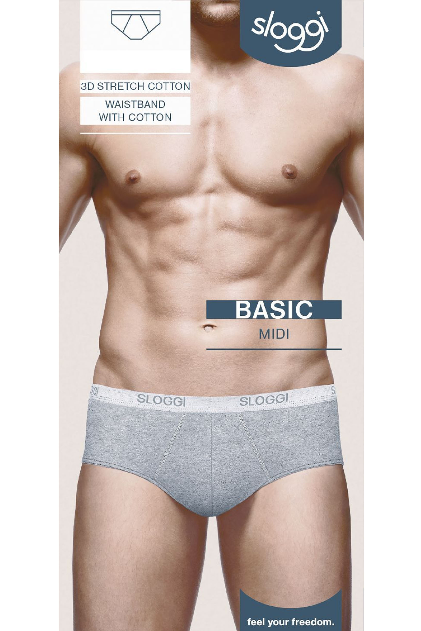 Sloggi Basic midi slip grijs