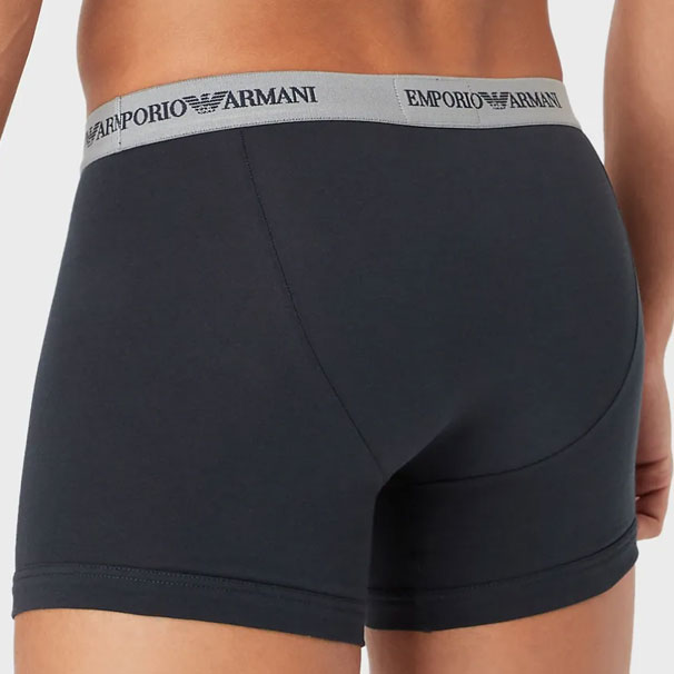 Armani Core boxershorts 2-pack grijs-zwart achter