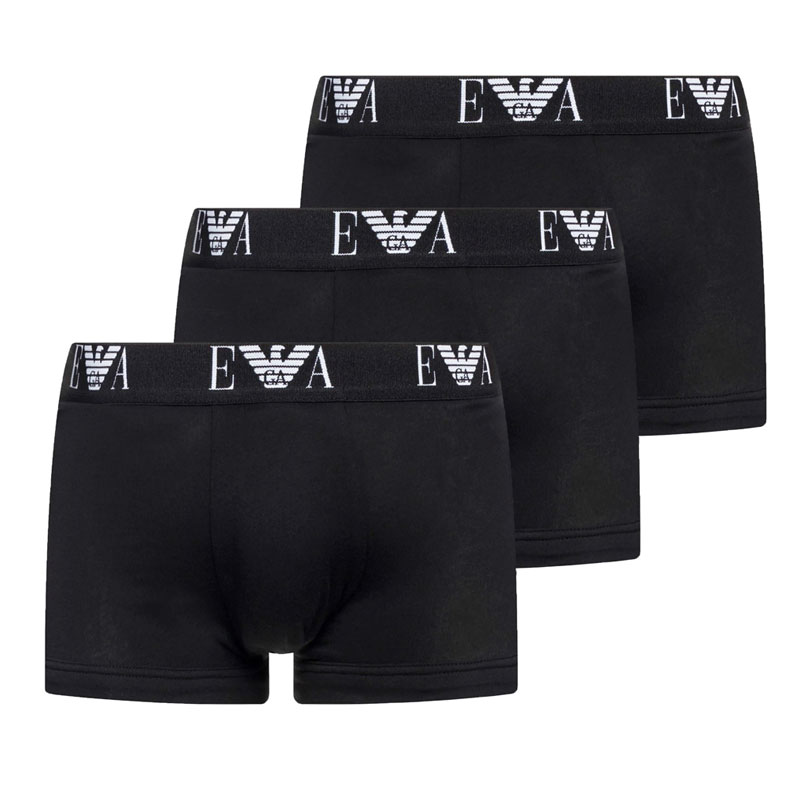 Armani Monogram shorts 3-pack zwart