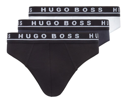 Hugo Boss 3-pack slips zwart-blauw-wit