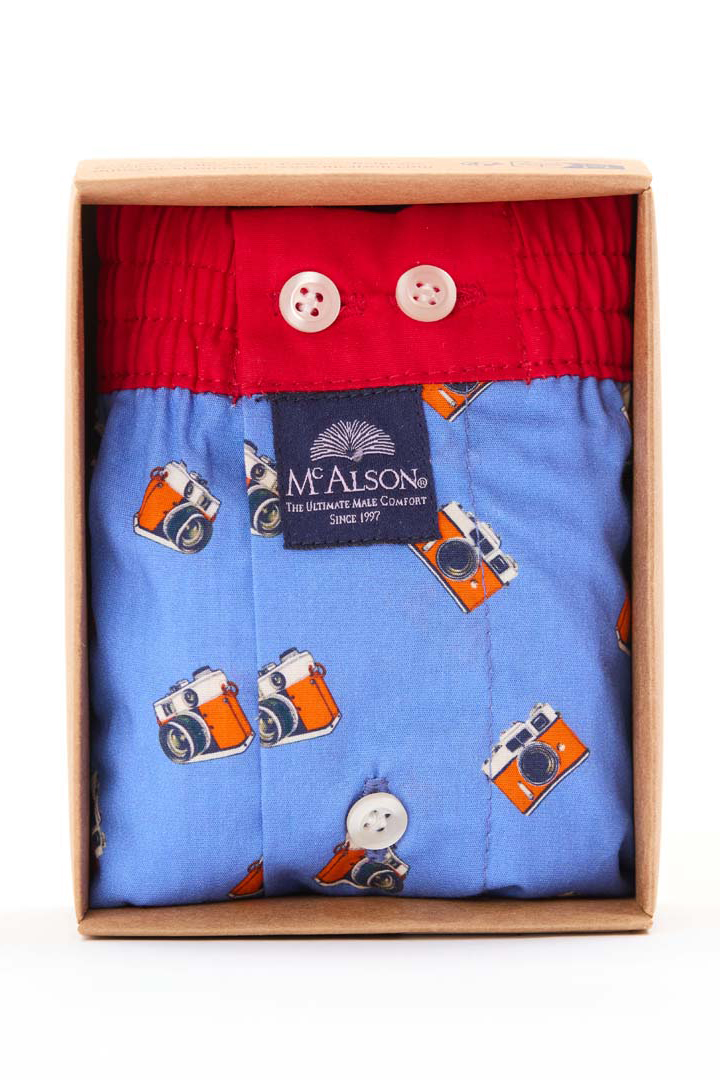 Mc Alson boxer Camera print blauw