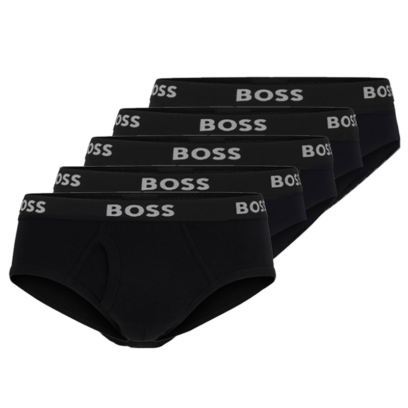 BOSS Tradizionale Originale Slip Uomo In Cotone Biologico, Vita Media, Con Strisce E Logo