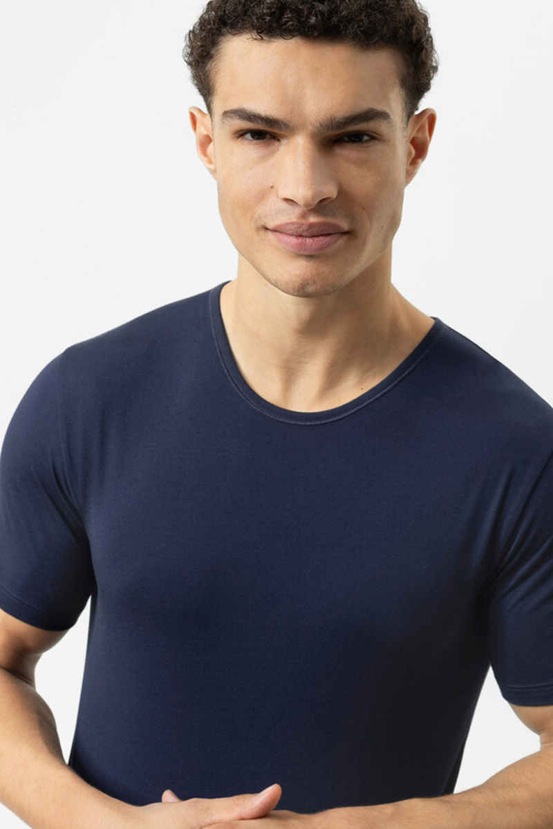 Mey T-shirt dry cotton ronde hals blauw