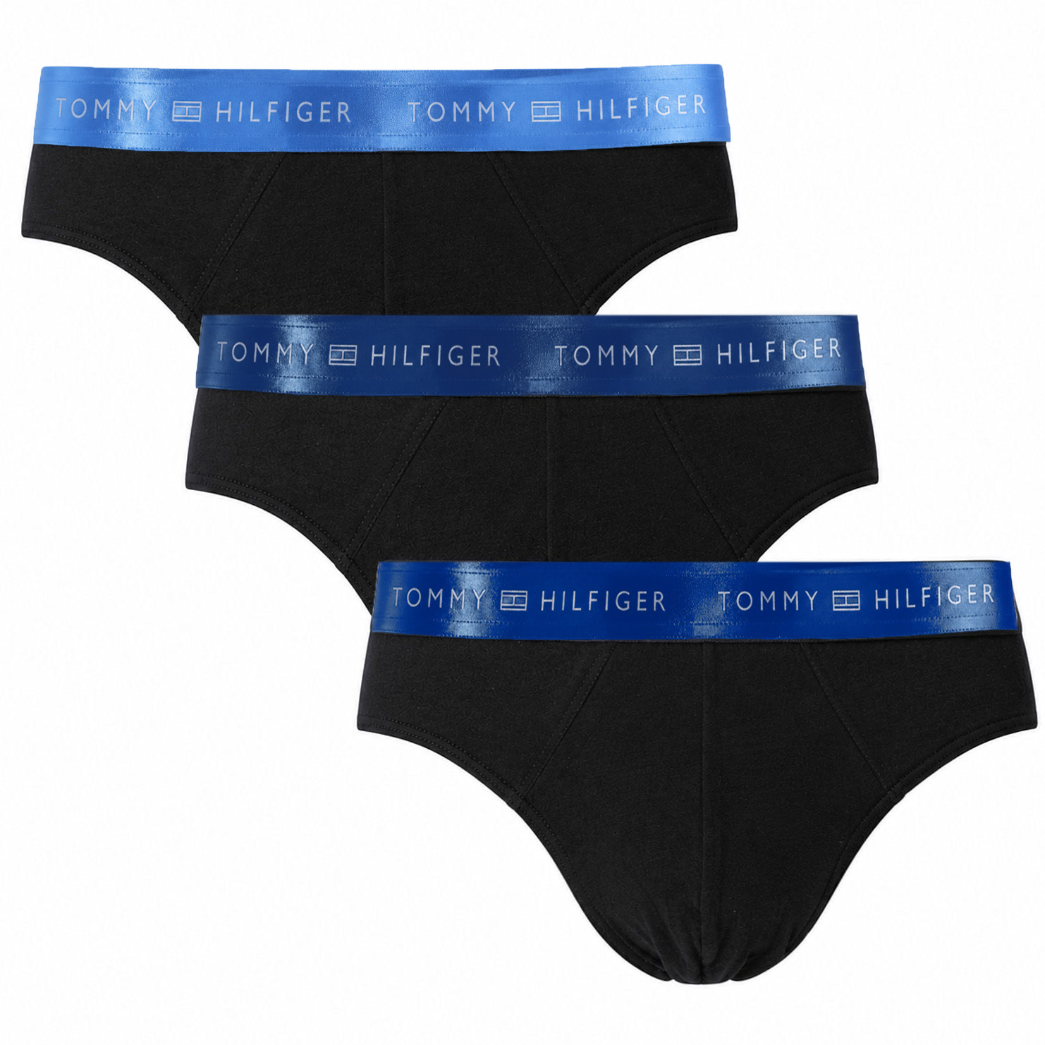Tommy Hilfiger slips stretch cotton 3-pack metallic blue