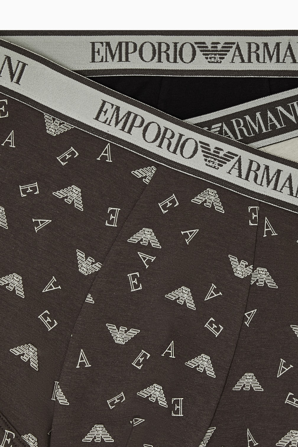Armani boxers - trunks  3-pack met Logo band zwart - groen 