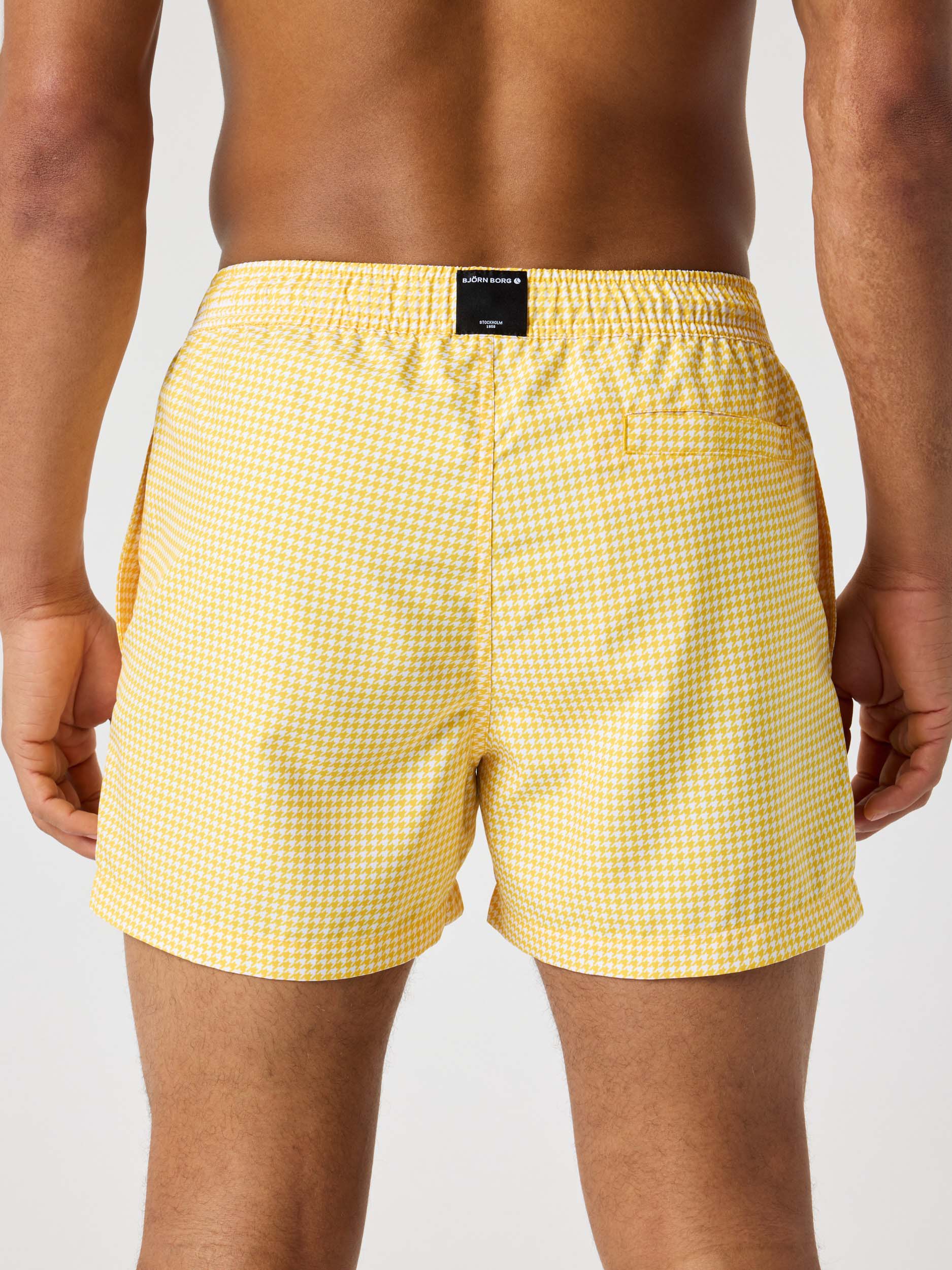 Bjorn Borg Zwemshort Houndstooth geel