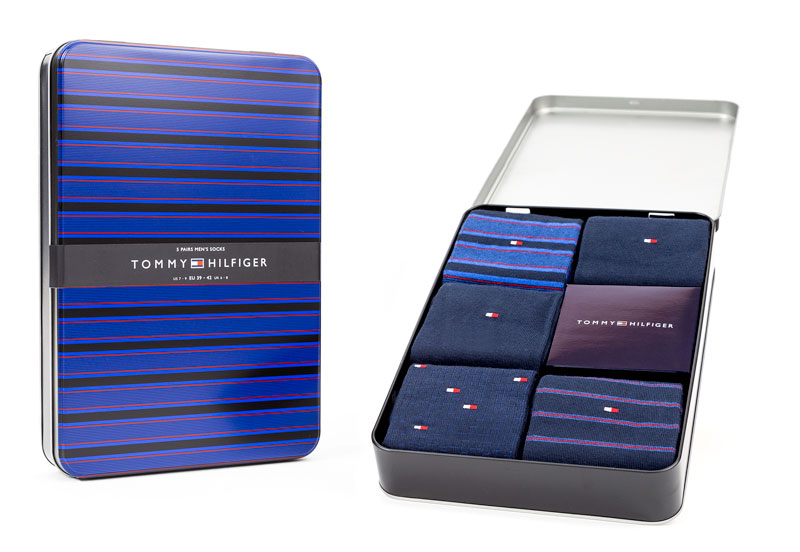 Tommy Hilfiger giftbox sokken fine stripe 5-pack