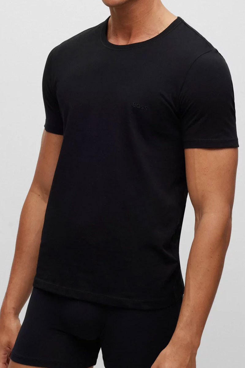 Hugo Boss Comfort T-shirt O-hals 2-pack zwart