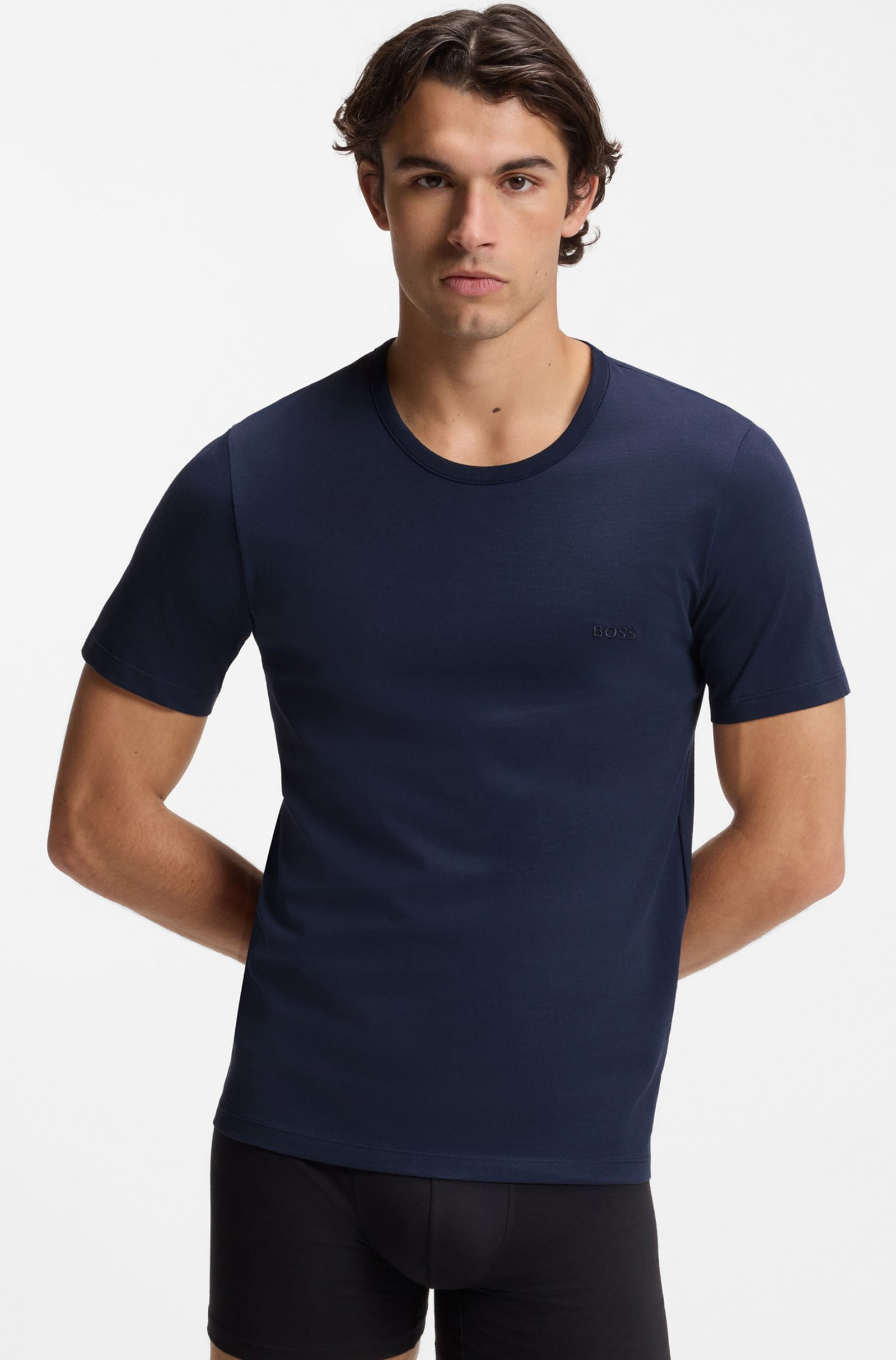 Boss T-shirt O-hals Classic 3-Pack blauw-zwart-grijs