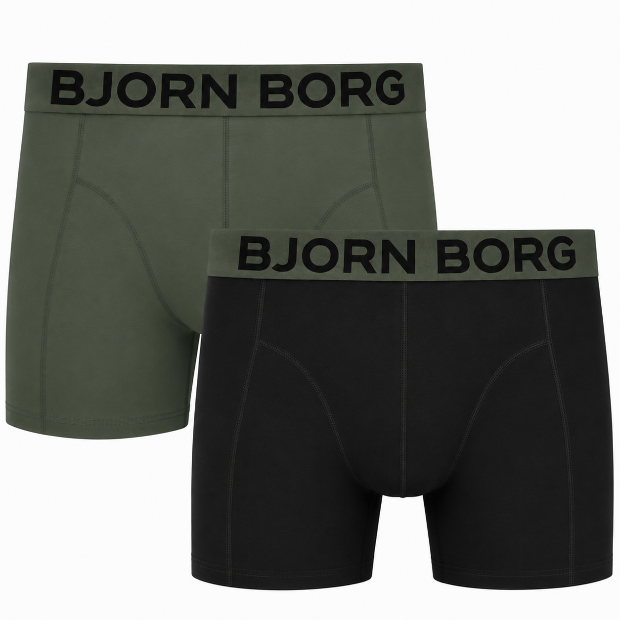 Bjorn Borg Boxershorts Organic cotton 2-pack groen/zwart
